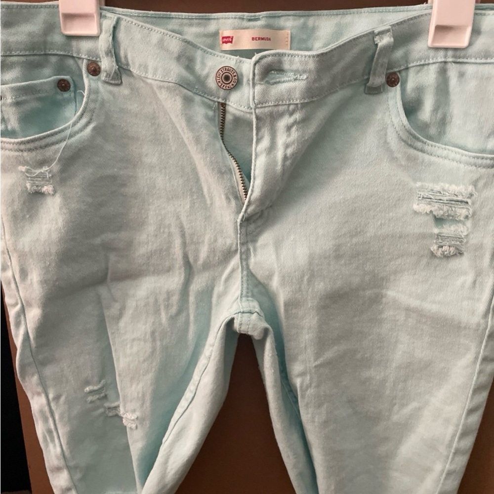 Levi's Women's Aqua Bermuda shorts